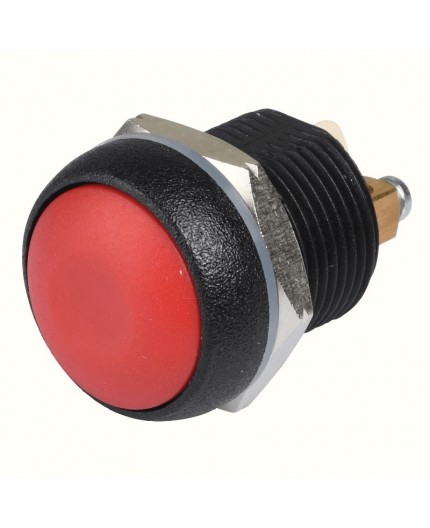 Bouton poussoir anti vandalisme bombé éclairage rouge